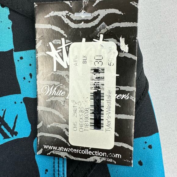 Atwater Checks Men’s 30 Board Shorts Stretch Cinch Fly Side Pocket - Picture 9 of 10